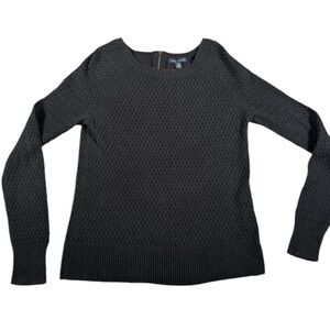 AE American Eagle Black Knit Textured Sweater sz XS